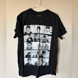 Jonas Brothers Graphic Tee Medium Black Tour Shirt Y2K Pop Band Merch